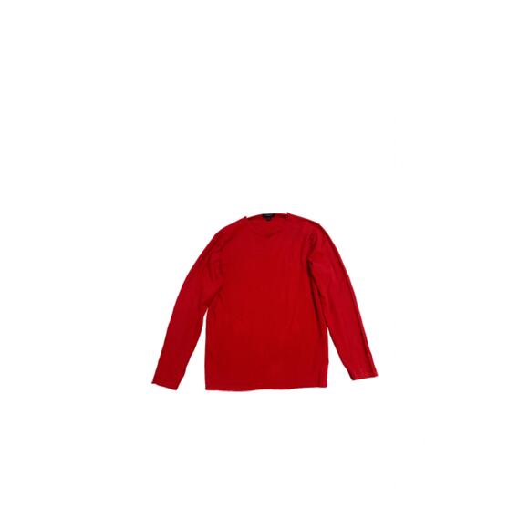 Vintage Designer Burberry Red Sweater with Elbow Patch Sz M